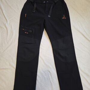 Women's Black Outdoor Pants Fleece Lining